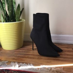 Topshop black sock boots